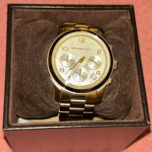 Michael Kors Gold-Tone Chronograph Watch (MK5055)